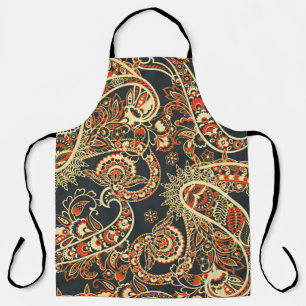 Batik Paisley: Nahtloses Vintage-Muster. Schürze