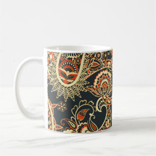 Batik Paisley: Vintages nahtloses Muster. Kaffeetasse
