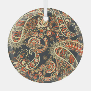 Batik Paisley: Vintages nahtloses Muster. Ornament Aus Glas