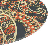 Batik Paisley: Vintages nahtloses Muster. Schneidebrett (Ecke)