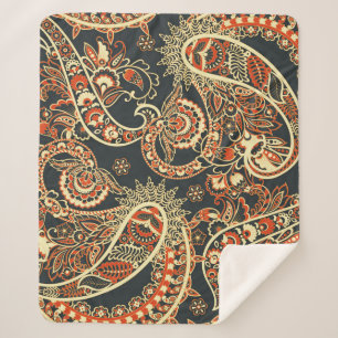 Batik Paisley: Vintages nahtloses Muster. Sherpadecke