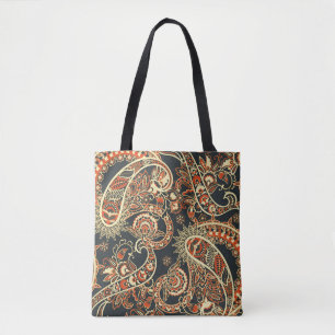 Batik Paisley: Vintages nahtloses Muster. Tasche