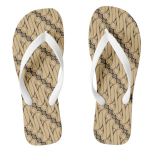 Batik Parang, indonesisches Muster, Javanisch, eth Badesandalen