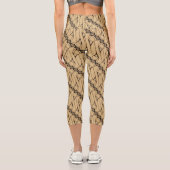 Batik Parang, indonesisches Muster, Javanisch, eth Capri Leggings (Rückseite)