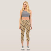 Batik Parang, indonesisches Muster, Javanisch, eth Capri Leggings (Vorderseite)