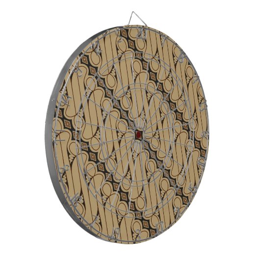 Batik Parang, indonesisches Muster, Javanisch, eth Dartscheibe (Vorderseite Links)