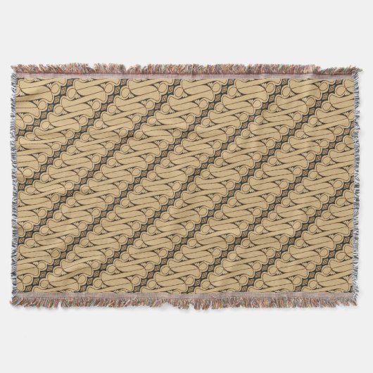 Batik Parang, indonesisches Muster, Javanisch, eth Decke (Vorderseite)