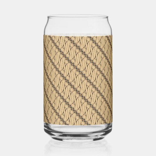 Batik Parang, indonesisches Muster, Javanisch, eth Dosenglas (Vorderseite)