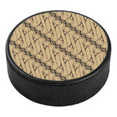Batik Parang, indonesisches Muster, Javanisch, eth Eishockey Puck (3/4)