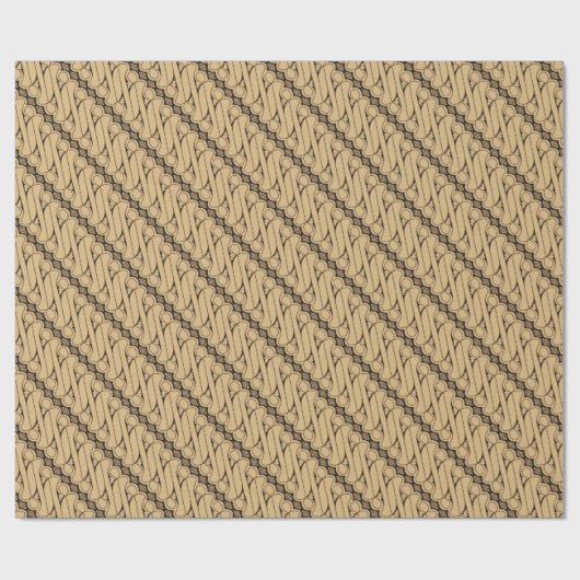 Batik Parang, indonesisches Muster, Javanisch, eth Geschenkpapier (Flach)