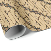 Batik Parang, indonesisches Muster, Javanisch, eth Geschenkpapier (Rolleneckpunkt)