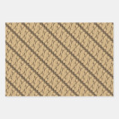 Batik Parang, indonesisches Muster, Javanisch, eth Geschenkpapier Set (Vorderseite)