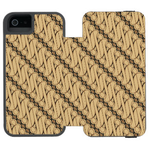 Batik Parang, indonesisches Muster, javanisch, eth Incipio Watson™ iPhone 5 Geldbörsen Hülle
