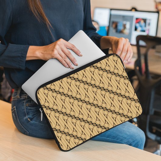 Batik Parang, indonesisches Muster, Javanisch, eth Laptopschutzhülle