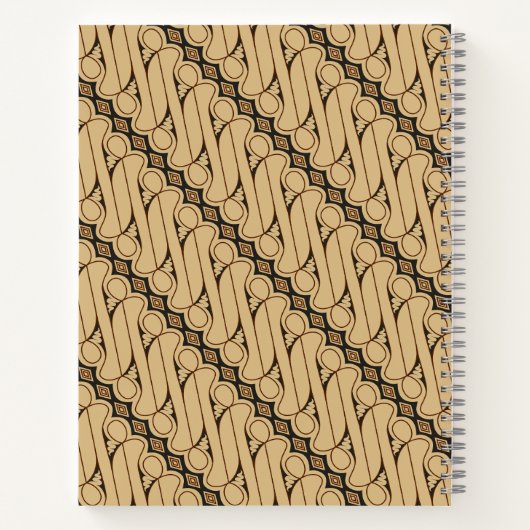 Batik Parang, indonesisches Muster, Javanisch, eth Notizblock (Rückseite)