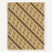 Batik Parang, indonesisches Muster, Javanisch, eth Notizblock (Vorderseite)