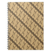 Batik Parang, indonesisches Muster, Javanisch, eth Notizblock (Vorderseite)