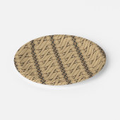 Batik Parang, indonesisches Muster, Javanisch, eth Pappteller (Schrägansicht)