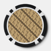 Batik Parang, indonesisches Muster, Javanisch, eth Pokerchips (Rückseite)