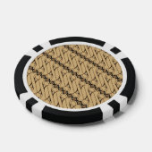 Batik Parang, indonesisches Muster, Javanisch, eth Pokerchips (Einzeln)