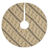 Batik Parang, indonesisches Muster, Javanisch, eth Polyester Weihnachtsbaumdecke (Vorderseite)