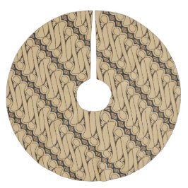 Batik Parang, indonesisches Muster, Javanisch, eth Polyester Weihnachtsbaumdecke