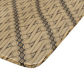 Batik Parang, indonesisches Muster, Javanisch, eth Schneidebrett (Ecke)