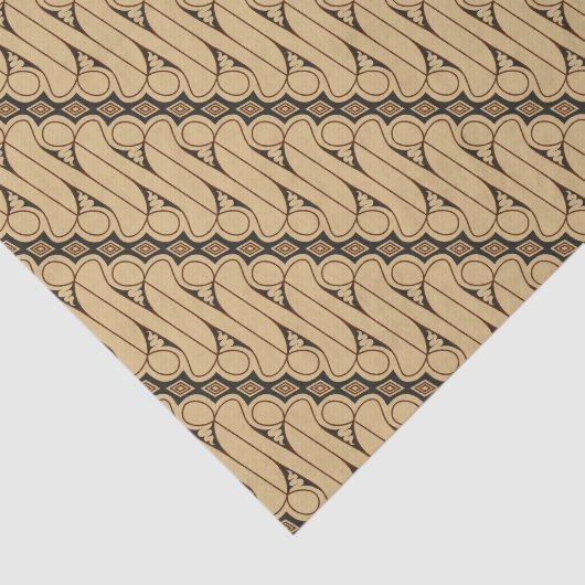 Batik Parang, indonesisches Muster, Javanisch, eth Seidenpapier (Ausschnitt)