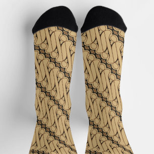 Batik Parang, indonesisches Muster, Javanisch, eth Socken