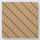 Batik Parang, indonesisches Muster, Javanisch, eth Steinuntersetzer (Vorderseite)