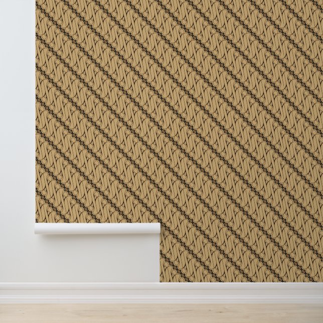 Batik Parang, indonesisches Muster, Javanisch, eth Tapete (Anwendung)