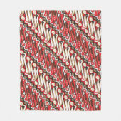 Batik Parang Seamless Muster Red Fleecedecke (Vorderseite)