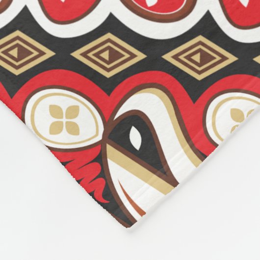 Batik Parang Seamless Muster Red Fleecedecke (Ecke)