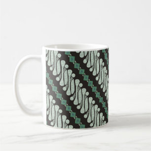 Batik Parang Yogyakarta in verschiedenen modernen Kaffeetasse