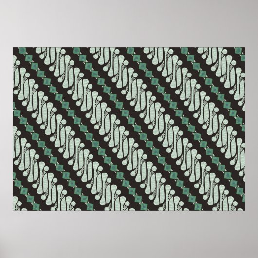 Batik Parang Yogyakarta in verschiedenen modernen Poster (Vorne)