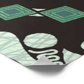 Batik Parang Yogyakarta in verschiedenen modernen Poster (Ecke)