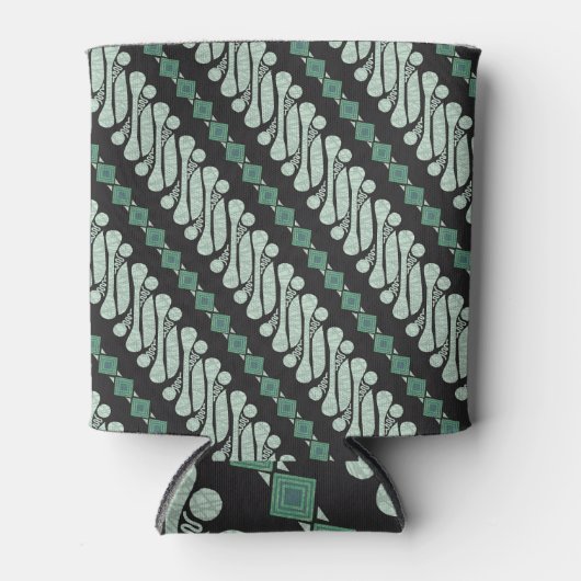 Batik Parang Yogyakarta: Modernes Muster der Flora Dosenkühler (Vorderseite)