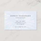 Batik | Pastel Blue Modern Boho Hippie Visitenkarte (Rückseite)