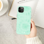 Batik | Pastel Mint Green Monogram iPhone Case<br><div class="desc">Eine einfache gefärbte Krawatte mit einer sanften, pastellfarbenen und grünen Farbpalette. Das perfekte Trend Geschenk oder Accessoire kann einfach mit Ihrem Namen, Initialen, Monogramm, Hashtag oder Slogan angepasst werden! Krawatte-Dye macht gerade ein großes Comeback und ist offiziell der größte Trend des Jahres! Wir denken, Krawatte-Färbung ist völlig krass und der...</div>