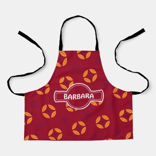 Batik Schokoladencreme Minimal Muster Schürze (Vorderseite)