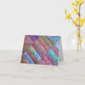 Batik-Schönheit - Stich in den Zeit-Reihen Karte (Gelbe Blume)