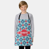 Batik Schwarz-Minimal-Muster Schürze (Getragen)