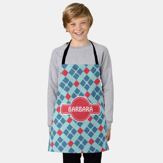 Batik Schwarz-Minimal-Muster Schürze (Getragen)