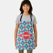 Batik Schwarz-Minimal-Muster Schürze (Insitu)