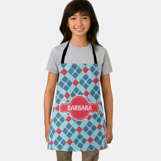 Batik Schwarz-Minimal-Muster Schürze (Insitu)