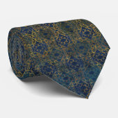 Batik Scroll Midnight Blue Krawatte (Gerollt)