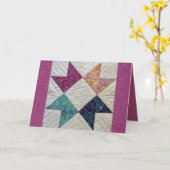 Batik-Steppdecken-Gruß-Karte Karte (Gelbe Blume)