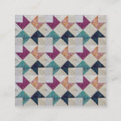 Batik-Steppdecken-Visitenkarten Quadratische Visitenkarte (Rückseite)