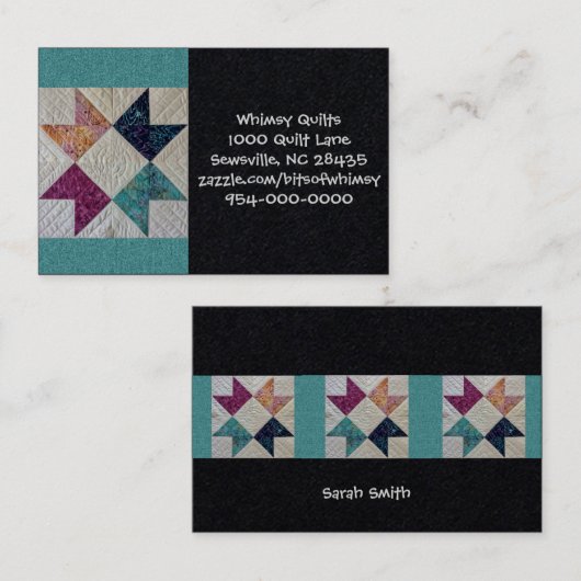 Batik-Steppdecken-Visitenkarten Visitenkarte (Vorne/Hinten)