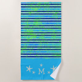 Batik Stripes und Starfish Strandtuch